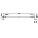 ATE 330202 Brake Hydraulic Hose - Rear - view 3