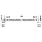 ATE 330315 Brake Hydraulic Hose - Rear - view 1