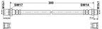 ATE 331266 Brake Hydraulic Hose - Front - view 1