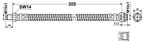 ATE 331312 Brake Hydraulic Hose - Rear - view 3