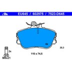 ATE 602975 Disc Brake Pad Set - Front - view 1