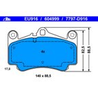 ATE 604999 Disc Brake Pad Set - Front - view 1