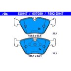 ATE 607089 Disc Brake Pad Set - Front - view 1