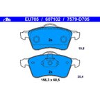 ATE 607102 Disc Brake Pad Set - Front - view 1