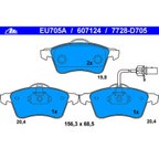 ATE 607124 Disc Brake Pad Set - Front - view 1