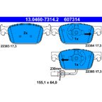 ATE 607314 Disc Brake Pad Set - Front - view 1