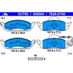 ATE 608004 Disc Brake Pad Set - Front - view 1