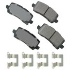 Akebono ACT1698 Disc Brake Pad Set - Rear - view 1