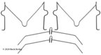 Beck Arnley 084-0876 Disc Brake Hardware Kit - Front - view 1