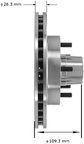 Bendix Friction PRT1233 Disc Brake Rotor - Front - view 2
