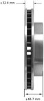 Bendix Friction PRT1453FC Disc Brake Rotor - Front - view 2