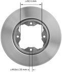 Bendix Friction PRT1586 Disc Brake Rotor - Front - view 3