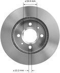 Bendix Friction PRT1604 Disc Brake Rotor - Front - view 3