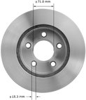 Bendix Friction PRT1621 Disc Brake Rotor - Front - view 3