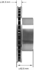 Bendix Friction PRT1621 Disc Brake Rotor - Front - view 2