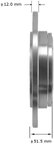 Bendix Friction PRT1849 Disc Brake Rotor - Rear - view 2