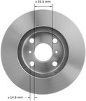 Bendix Friction PRT1869 Disc Brake Rotor - Front - view 3