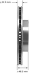 Bendix Friction PRT1869 Disc Brake Rotor - Front - view 2