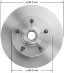 Bendix Friction PRT1907 Disc Brake Rotor and Hub Assembly - Front - view 1
