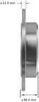 Bendix Friction PRT5052 Disc Brake Rotor - Rear - view 2
