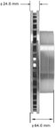 Bendix Friction PRT5147 Disc Brake Rotor - Front - view 2
