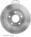Bendix Friction PRT5155 Disc Brake Rotor - Rear - view 3