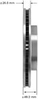 Bendix Friction PRT5158 Disc Brake Rotor - Front - view 2