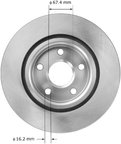 Bendix Friction PRT5865 Disc Brake Rotor - Front - view 3