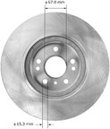 Bendix Friction PRT5869 Disc Brake Rotor - Front - view 3