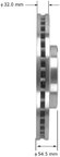 Bendix Friction PRT5869 Disc Brake Rotor - Front - view 2