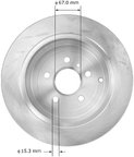 Bendix Friction PRT5872 Disc Brake Rotor - Rear - view 3
