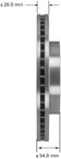 Bendix Friction PRT5881 Disc Brake Rotor - Front - view 2