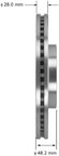 Bendix Friction PRT5897 Disc Brake Rotor - Front - view 2