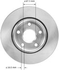 Bendix Friction PRT5904 Disc Brake Rotor - Front - view 3