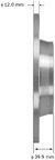 Bendix Friction PRT5933 Disc Brake Rotor - Rear - view 2