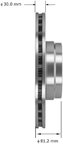 Bendix Friction PRT5935 Disc Brake Rotor - Front - view 2