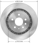 Bendix Friction PRT5936 Disc Brake Rotor - Rear - view 1