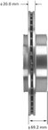 Bendix Friction PRT5936 Disc Brake Rotor - Rear - view 2