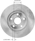 Bendix Friction PRT5944 Disc Brake Rotor - Front - view 3