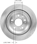 Bendix Friction PRT5952 Disc Brake Rotor - Rear - view 3
