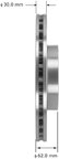 Bendix Friction PRT5956 Disc Brake Rotor - Front - view 2