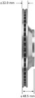 Bendix Friction PRT5958 Disc Brake Rotor - Rear - view 2