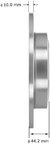 Bendix Friction PRT5964 Disc Brake Rotor - Rear - view 2