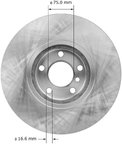Bendix Friction PRT5969 Disc Brake Rotor - Front - view 3
