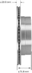 Bendix Friction PRT5996 Disc Brake Rotor - Rear - view 2