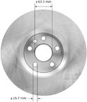 Bendix Friction PRT6007 Disc Brake Rotor - Front - view 3