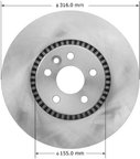 Bendix Friction PRT6007 Disc Brake Rotor - Front - view 1