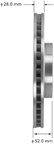 Bendix Friction PRT6007 Disc Brake Rotor - Front - view 2