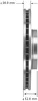 Bendix Friction PRT6015 Disc Brake Rotor - Front - view 2
