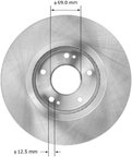 Bendix Friction PRT6036 Disc Brake Rotor - Front - view 3